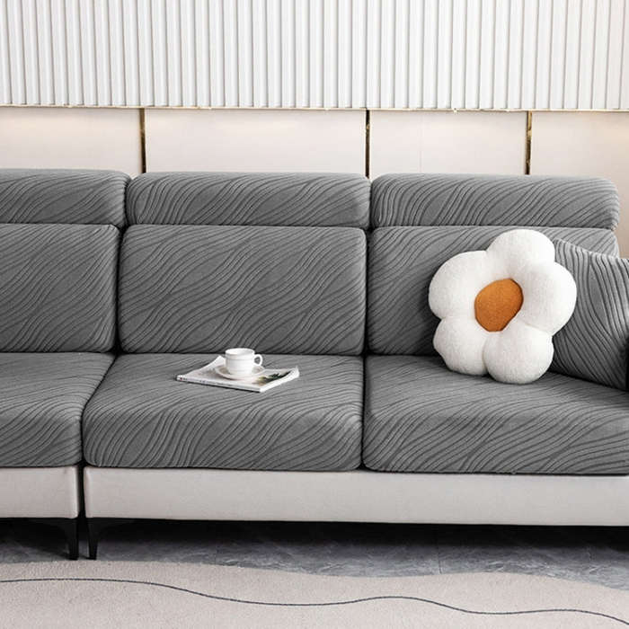 Knitted Lazy All Inclusive Sofa Cover Household Stretch Sofa Covering Cloth, Beige, Dark Gray, Or...