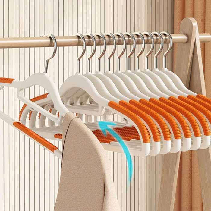 20pcs Anti-Skid Non Trace Clothes Racks Thickened Anti Shoulder Angle Household Clothes Hanger