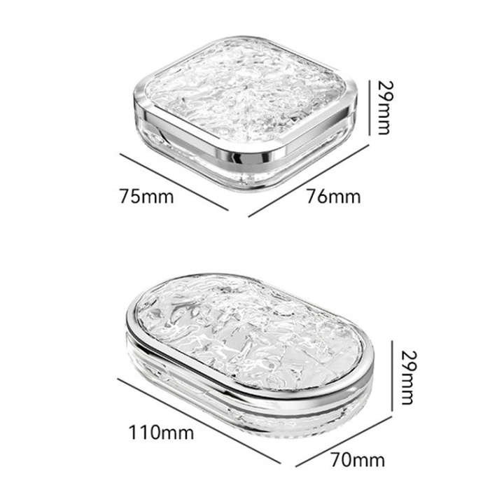 Portable Medicine Dispenser Traveling Carrying Plastic Organizer, Small Tranaparent, Small Transp...