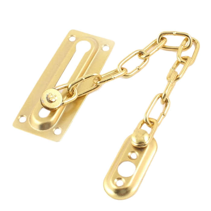 Security Door Chain Anti-theft Home Door Bolt Latch Window Chain Lock, Square Black, Square Silve...