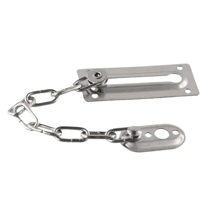Security Door Chain Anti-theft Home Door Bolt Latch Window Chain Lock, Square Black, Square Silve...