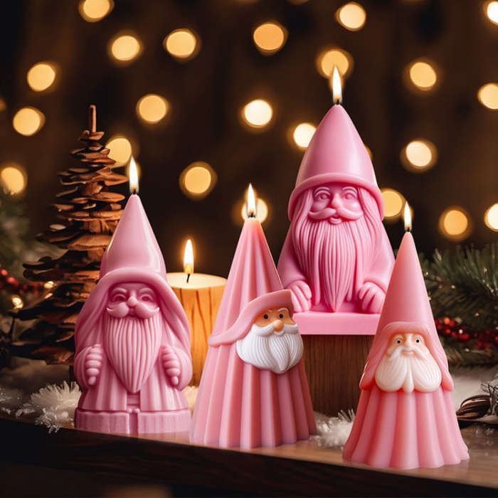 Santa Claus Aromatherapy Candle DIY Silicone Mold, A ZL-79, B ZL-80, C ZL-81, D ZL-82, E ZL-83, F...