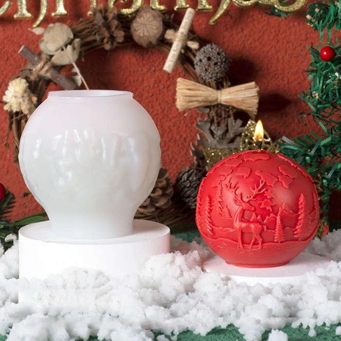 Christmas Ball Elk Scented Candle DIY Mold, A ZL-73, C ZL-75, D ZL-76, F ZL-78