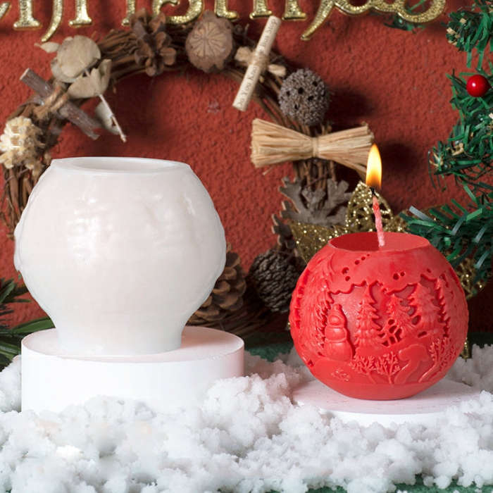 Christmas Ball Elk Scented Candle DIY Mold, A ZL-73, C ZL-75, D ZL-76, F ZL-78
