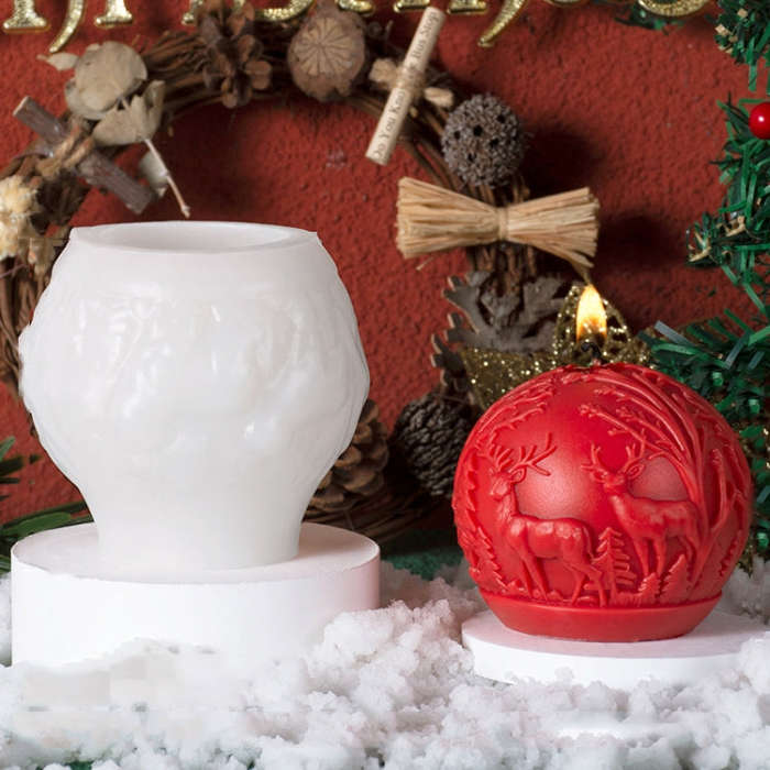 Christmas Ball Elk Scented Candle DIY Mold, A ZL-73, C ZL-75, D ZL-76, F ZL-78