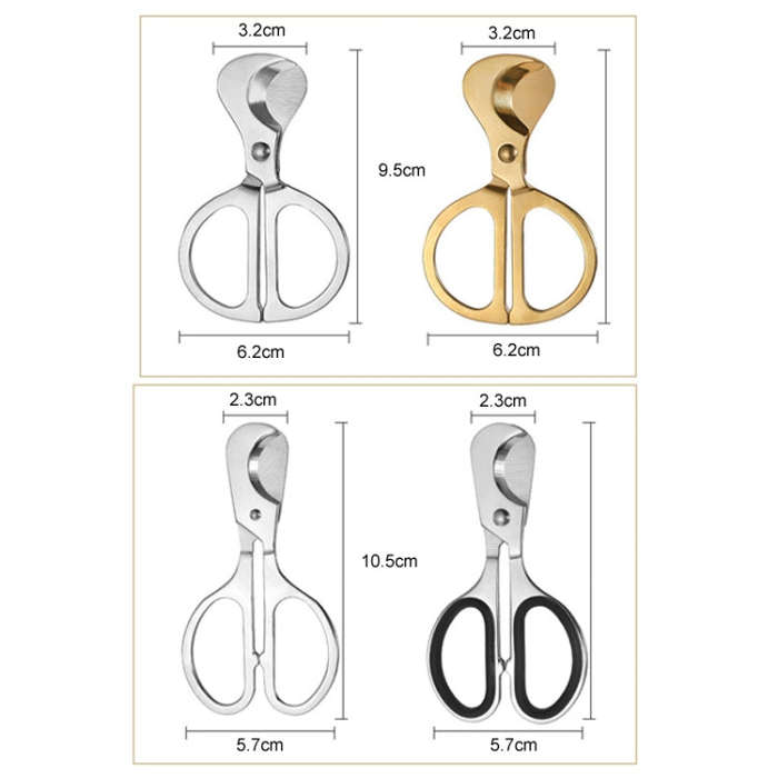 Portable Pill Cutter Stainless Steel Cigar Dispensing Scissors, Oval Handle, Oval Handle+Silicone...