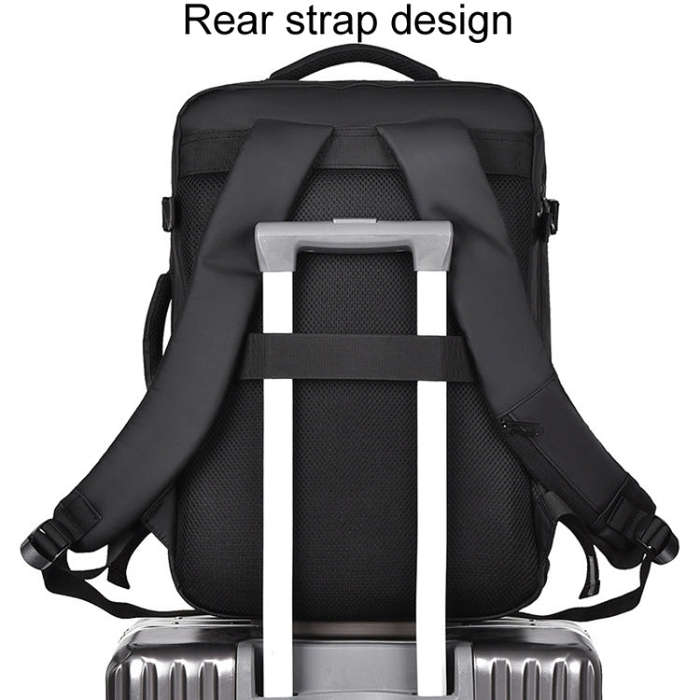 WEIXIER B726 Simple Expandable Double-Shoulder Backpack Large Capacity Business Casual Bag
