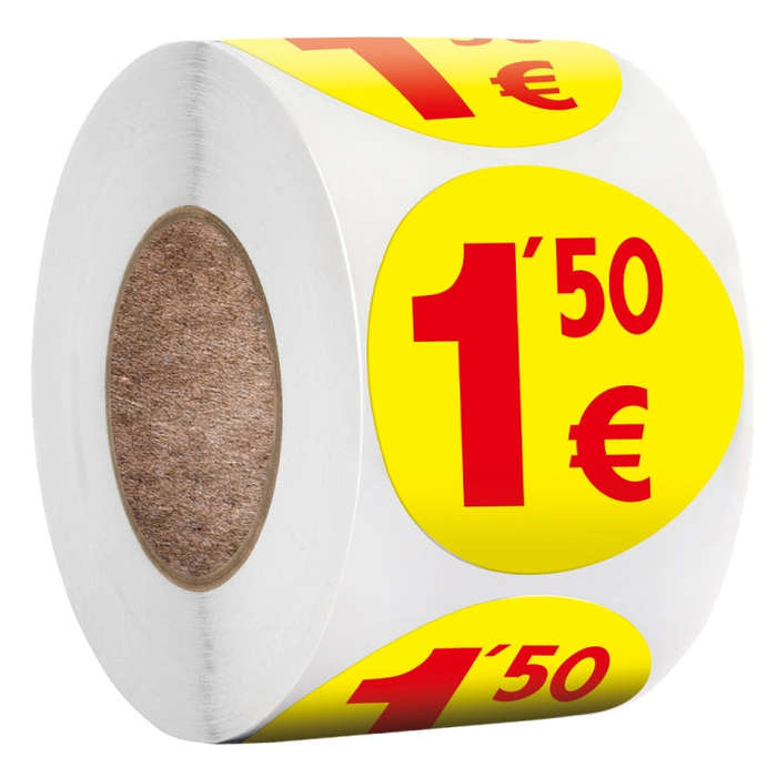 500pcs /Roll 3.8cm Price Tag Supermarket Sealing Sticker, S119, S120