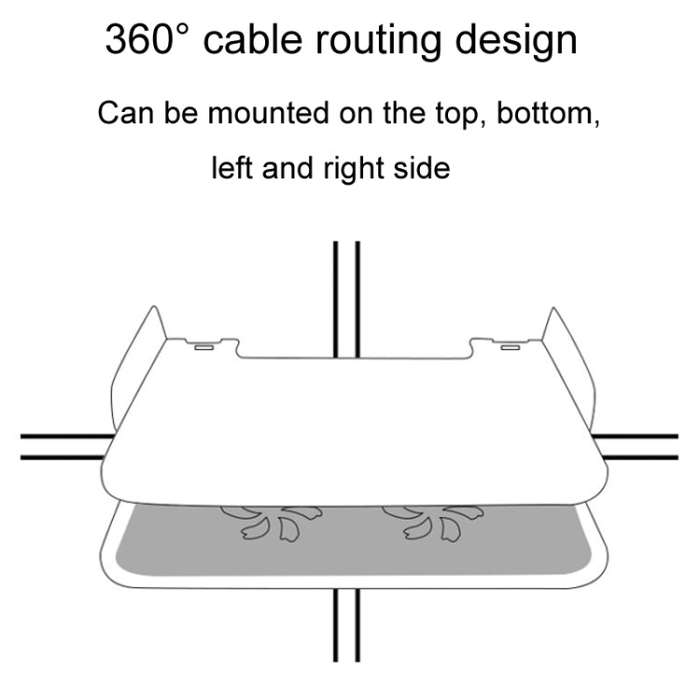 Living Room Projector Holder Home Wall-Mounted No-Punch Hollowing Set-Top Box Shelf, 30cm
