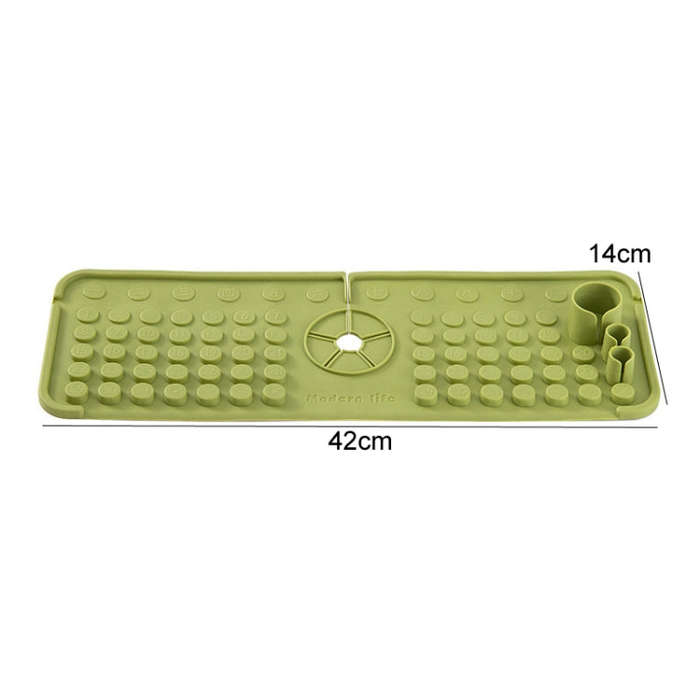 Faucet Silicone Drainage Mat Multi-functional Household Sink Countertop Anti-slip Anti-splash Sto...