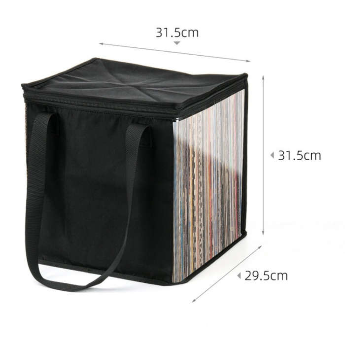 Transparent Vinyl Record Storage Bag Holds up to 50 Vinyl Albums Within 12 Inch, Vinyl Record Sto...