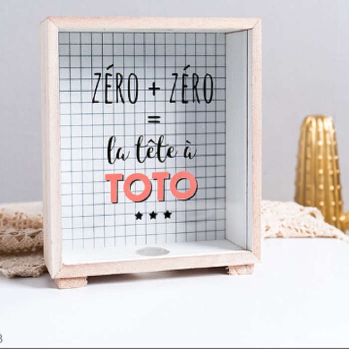Creative Wooden Art Fresh Piggy Bank Bedroom Desktop Decoration Ornaments Sundries Storage Box, H...