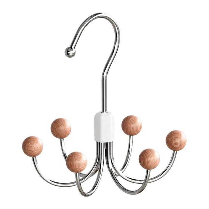 Six Claws Hooks 360 Degree Rotating Wardrobe Bag Hanger Multi-functional Underwear Clothes Storag...