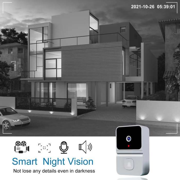 T3 WiFi Video Smart Doorbell Supports Tuya APP Night Vision Two-way Intercom, T3  White, T3  Black