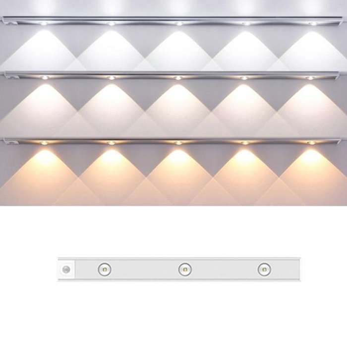 Rechargeable Motion Sensor Light Bar Cabinet Wardrobe Lamp With Remote Control