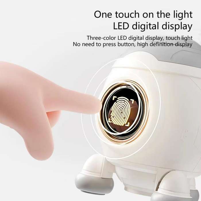LED Screen IPX9 Waterproof Baby Bath Smart Electronic Thermometer, Rocket, Astronaut, Space UFO