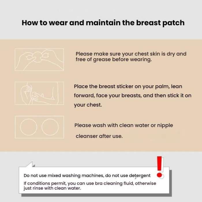 Anti-Bump Ultra-Thin Breathable Silicone Self-Adhesive Invisible Breast Stickers, 8CM White Skin,...