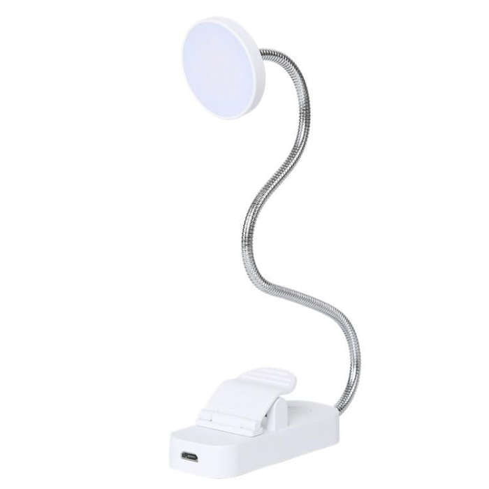 Hose Clip Book Light Night Reading Lamp Adjustable Brightness USB Rechargeable Book Clip Lights, ...