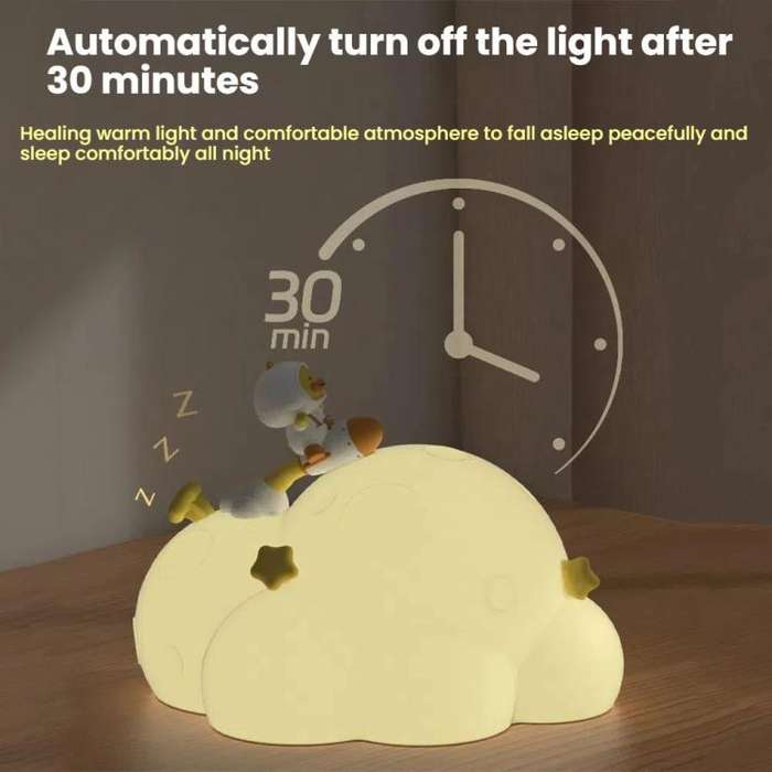ICARER FAMILY IF-YD04 Cartoon Silicone Night Light Ornaments Astronaut Moon Lamp