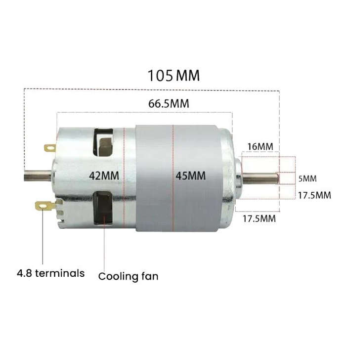 775 All Copper Motor Double Outlet Shaft Belt Sander Polisher Engraving Drill Grinder High Torque...