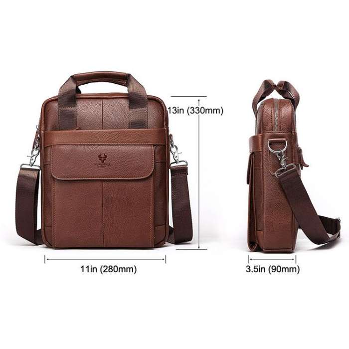 HUMERPAUL HUMH544 Business Commuter Leather Men Shoulder Bag