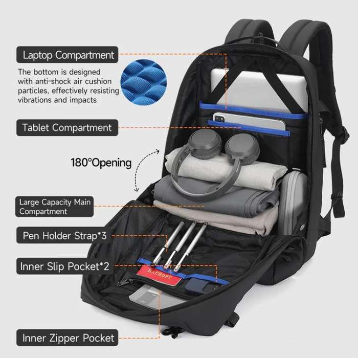 Tigernu T-B9836 3-in-1 Detachable Men Backpack Convertible Travel Laptop Bag for Sports & Commuting