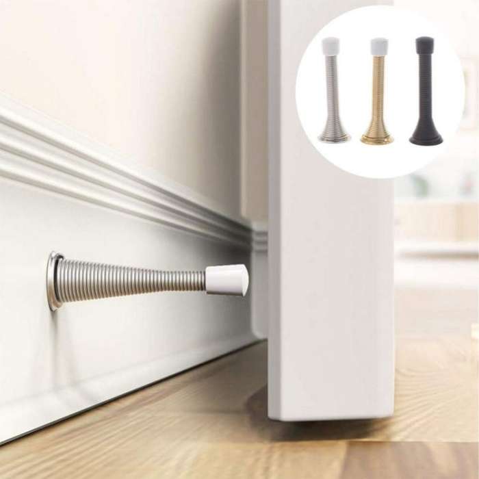 3pcs Spring Door Stopper Anti-Collision Lock Protective Door Crash Pad