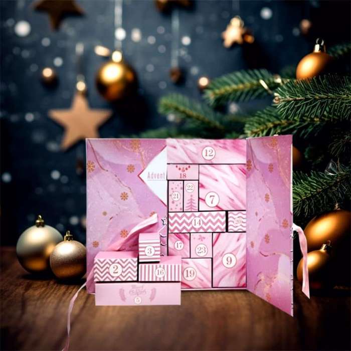 Christmas Advent Calendar Blind Box 24 Empty DIY Gift Boxes Countdown Surprise For Kids & Adults,...