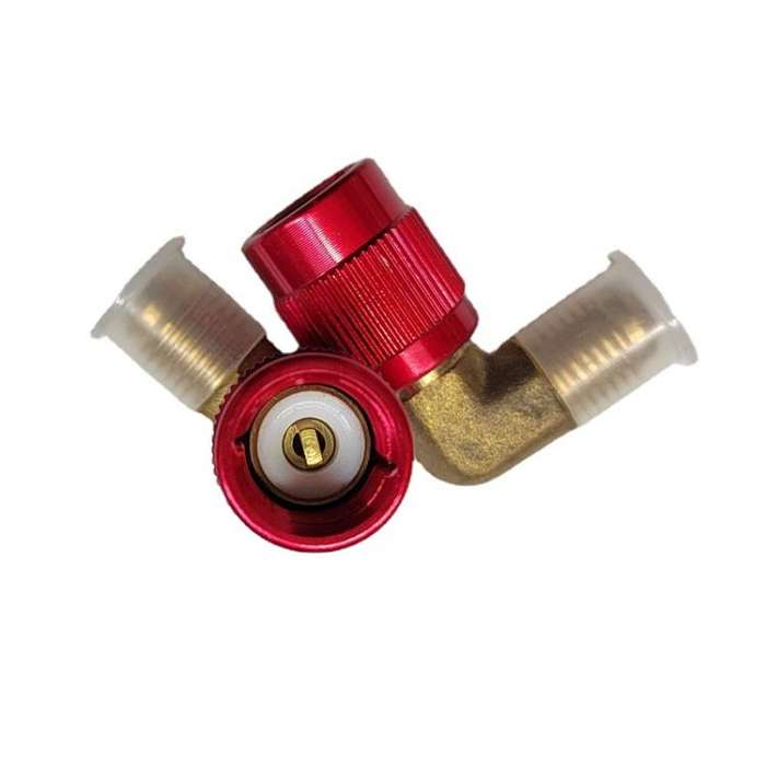 R410 To R22 Refrigerant Conversion Adapter 90-degree Elbow Fitting Brass HVAC Service Connector f...