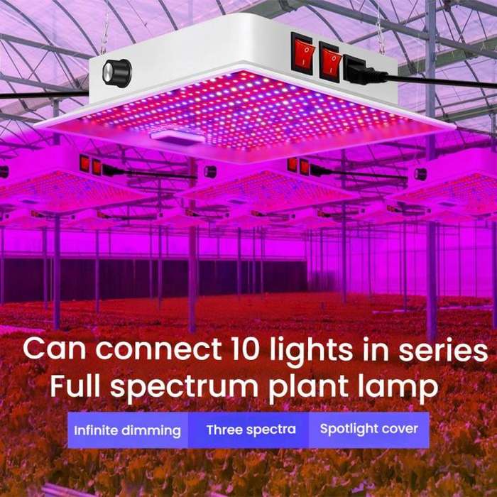 LED Full-Spectrum Plant Growth Lamp Vegetable Irradiation Fill Light, Segmented 416 Beads, Dimmin...