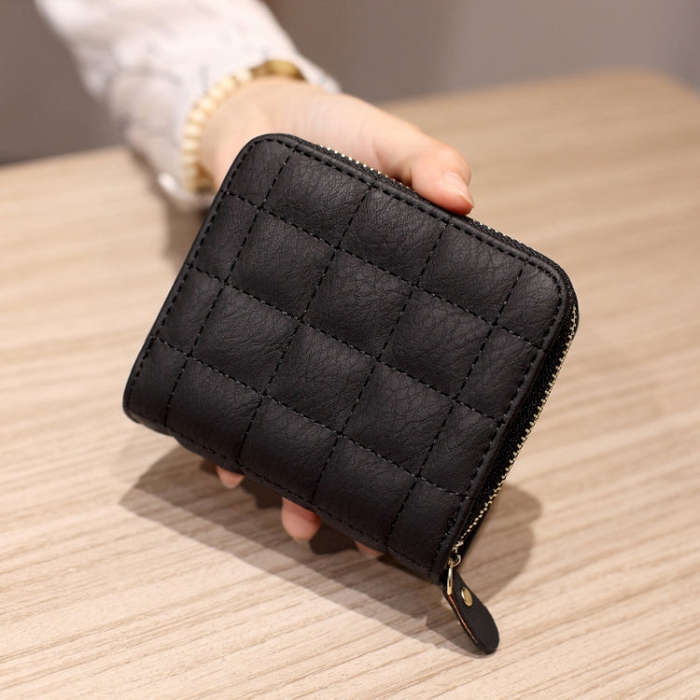 Women  Short Zipper Cute Coin Purse Mini Wallet