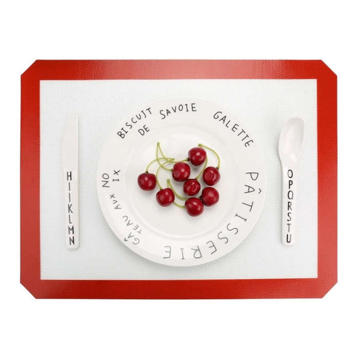 Platinum Glass Fiber Silicone Pastry Cake Cookie Baking Mat Pad Sheet Kneading Mat, 40x30cm, 29x26cm