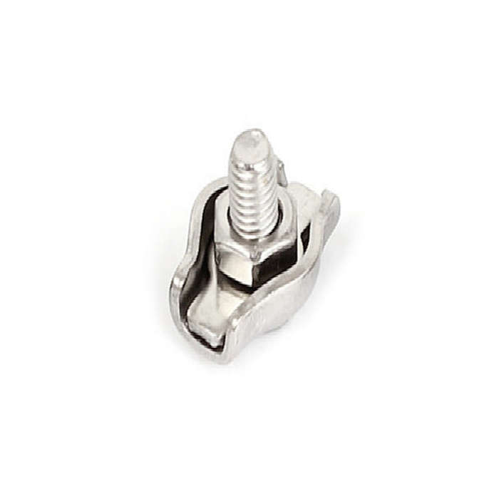 304 Stainless Steel Plate Single Clip Double Clamp Wire Rope Clamp, M2 Double Clip, M3 Double Cli...