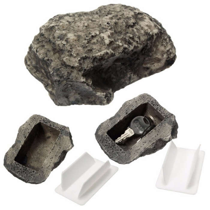 Creative Stone Insurance Key Storage Box Home Key Anti-lost Hidden Collection Key, Stone Insuranc...