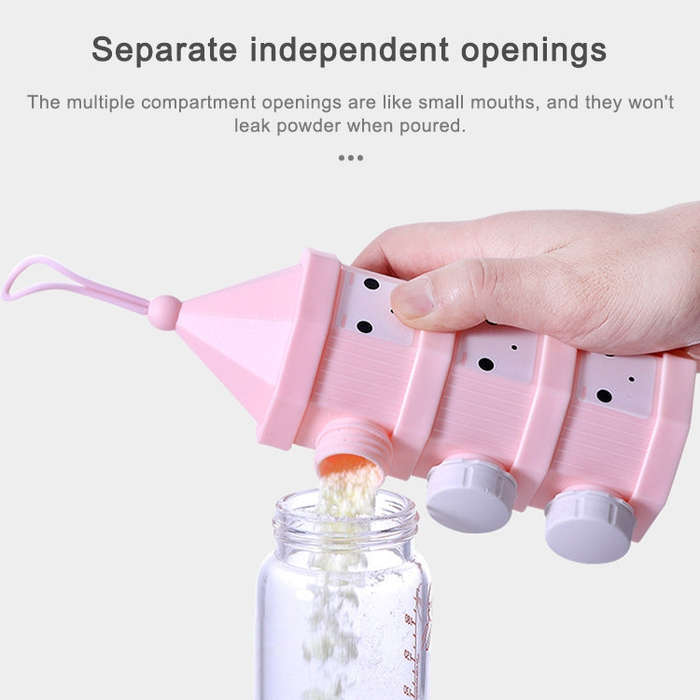 Outdoor Portable Detachable Layered Milk Powder Box Baby Sealed Milk Powder Box, 3 Grids, 4 Grids