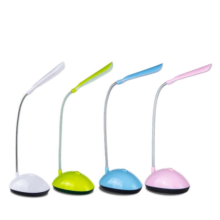 2 PCS Flexible Adjustable Portable Bedroom Reading Desk Lamp LED Night Light for Children, White,...