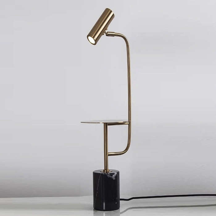 Minimalist Marble with Small Table Floor Lamp