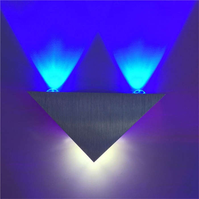 3W Aluminum Triangle Wall Lamp Home Lighting Indoor Outdoor Decoration Light, AC 85-265V, 3W