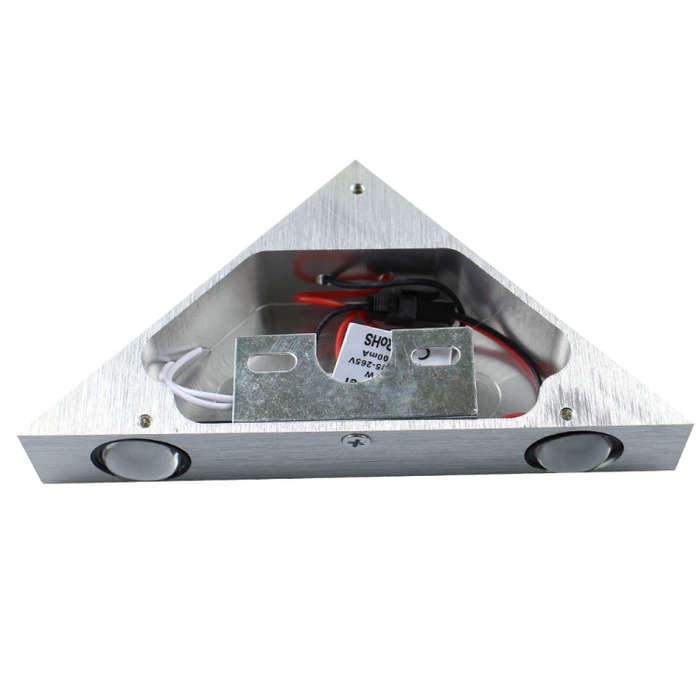 3W Aluminum Triangle Wall Lamp Home Lighting Indoor Outdoor Decoration Light, AC 85-265V, 3W