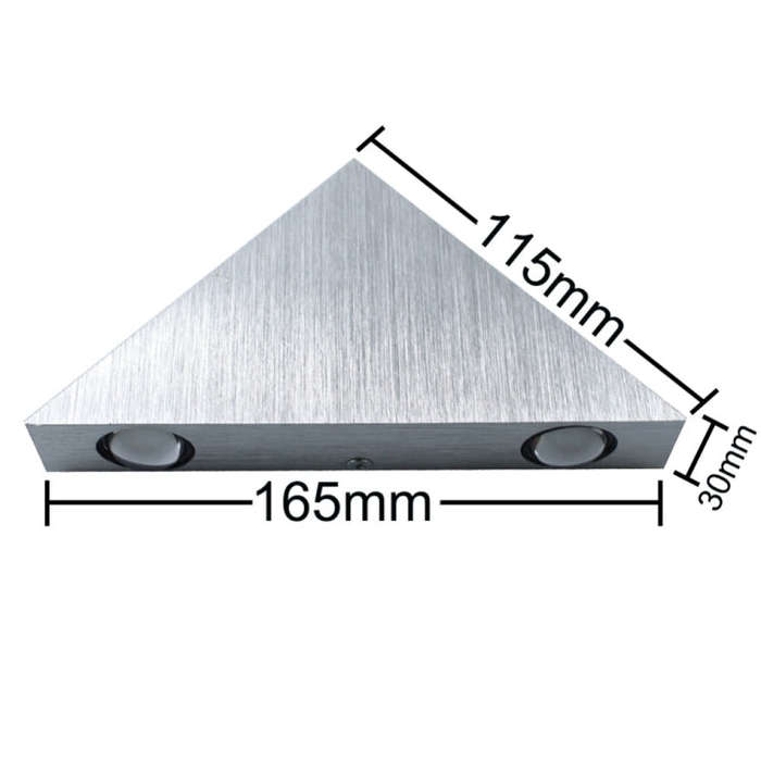 3W Aluminum Triangle Wall Lamp Home Lighting Indoor Outdoor Decoration Light, AC 85-265V, 3W