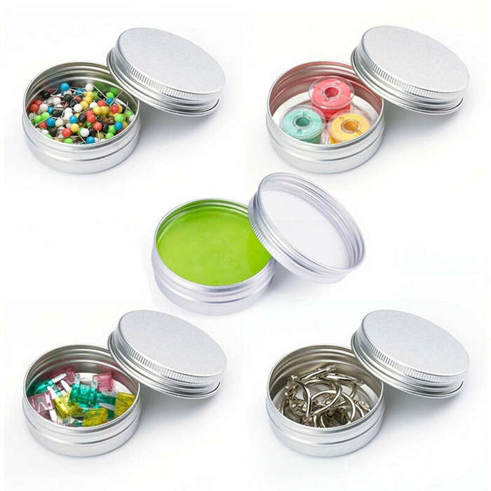 5 PCS Thread Refillable Aluminum Packaging Box Cosmetic Small Storage Case, 5g, 10g, 15g, 30g, 50...