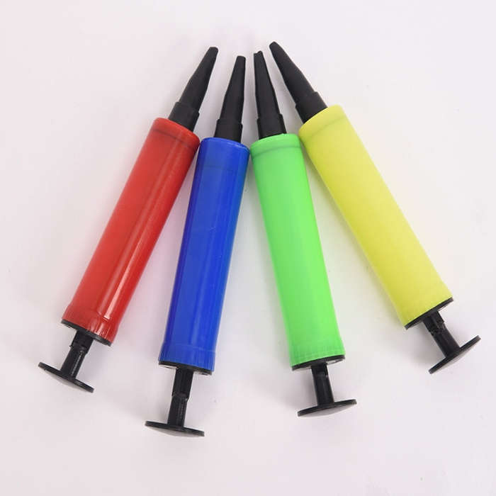 Balloon Pump Mini Plastic Hand Held Balloon Inflator Air Pump Portable Decoration Tools, Color an...