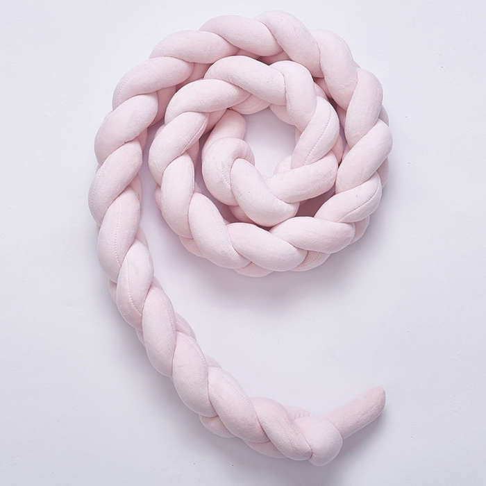 2M  Pure Color Weaving Knot for Infant Room Decor Crib Protector Newborn Baby Bed Bumper Bedding ...