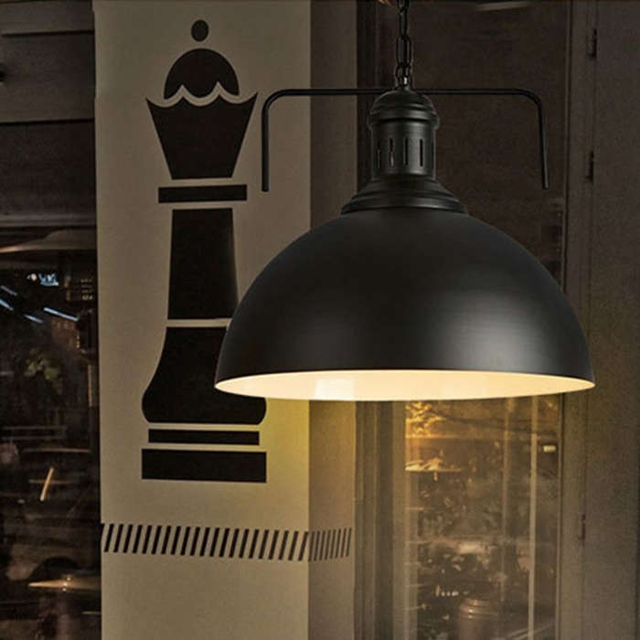 Retro Industrial Pendant Light Creative Single Head Iron Art Hanging Lamp E27 Bulb Perfect for Ki...