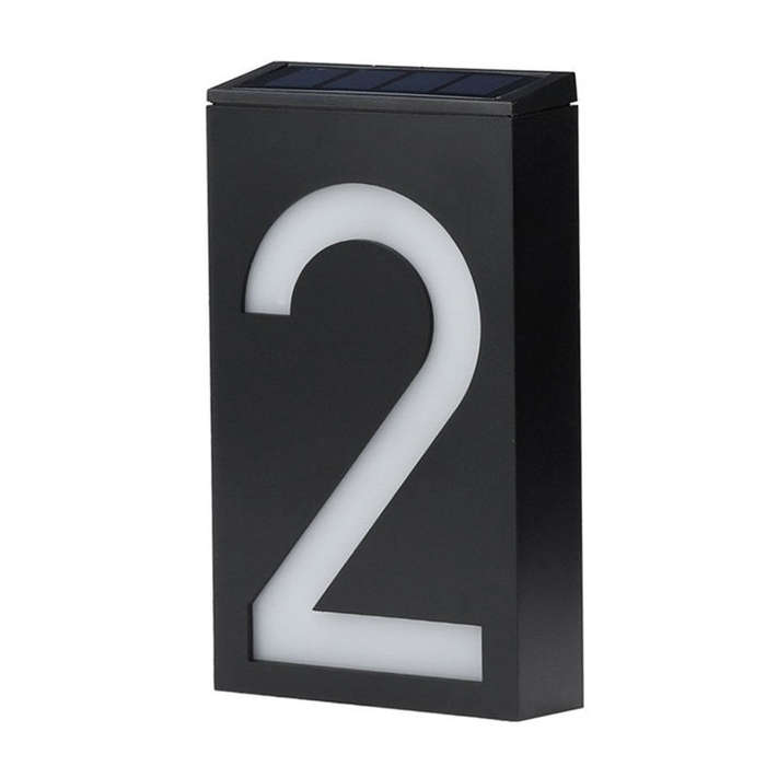 0.36W Solar Powered Wall Mount 6 LEDs Lighting Doorplate Lamp House Number Porch Lights with Sola...