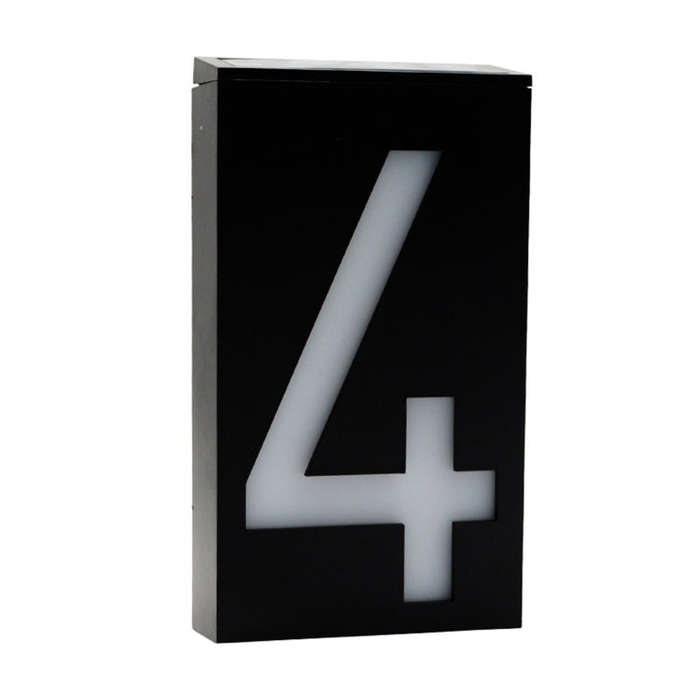 0.36W Solar Powered Wall Mount 6 LEDs Lighting Doorplate Lamp House Number Porch Lights with Sola...