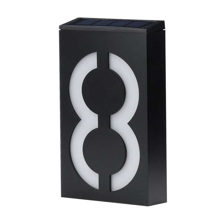 0.36W Solar Powered Wall Mount 6 LEDs Lighting Doorplate Lamp House Number Porch Lights with Sola...