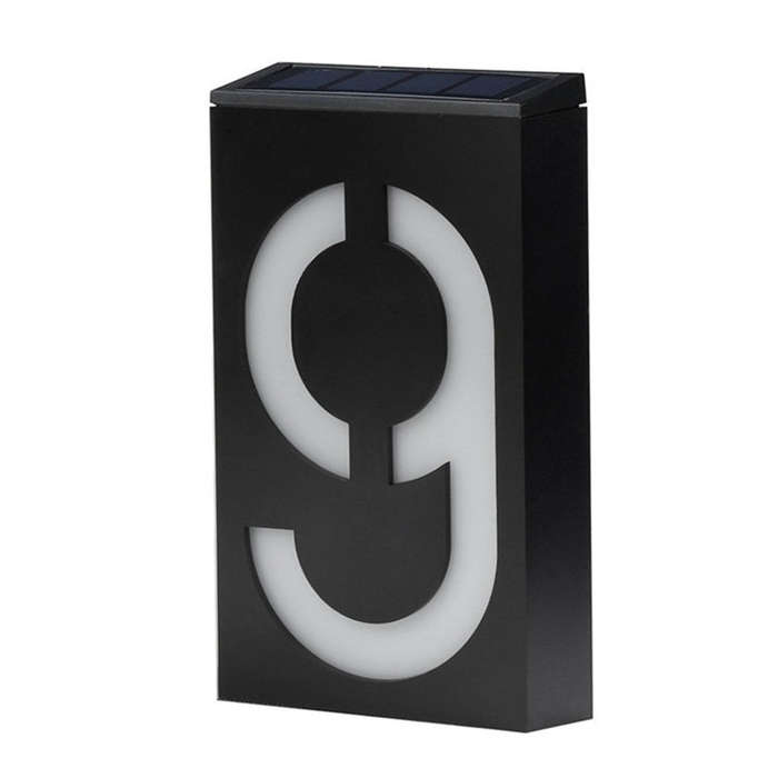 0.36W Solar Powered Wall Mount 6 LEDs Lighting Doorplate Lamp House Number Porch Lights with Sola...