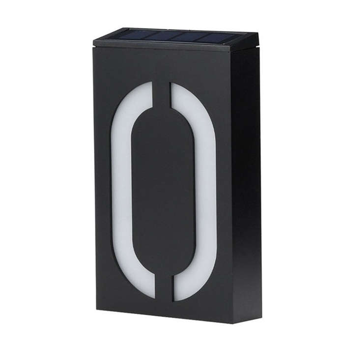 0.36W Solar Powered Wall Mount 6 LEDs Lighting Doorplate Lamp House Number Porch Lights with Sola...
