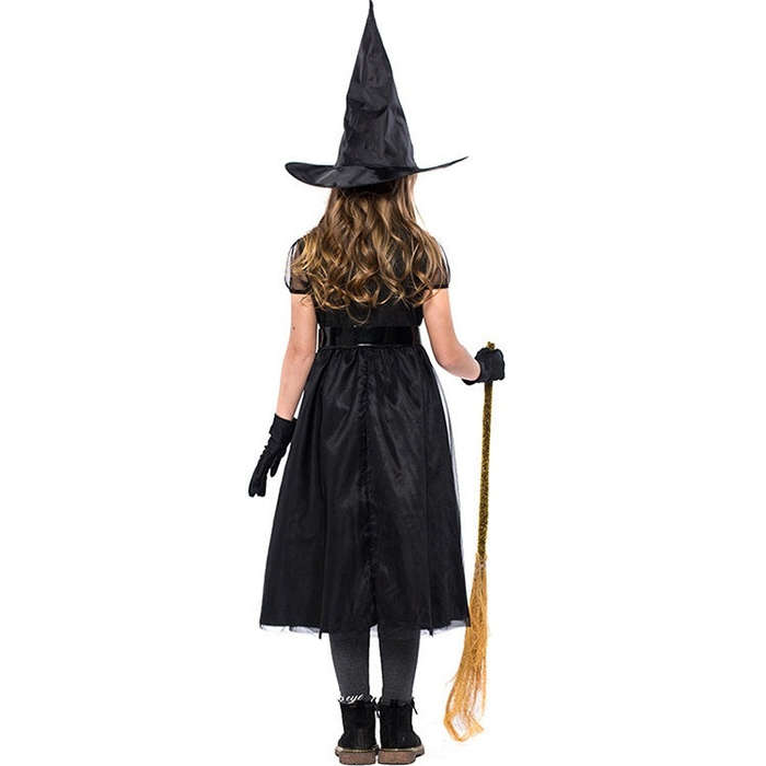 Black Gauze Little Witch Costume, Halloween Cosplay Witch Costume, S, M, L